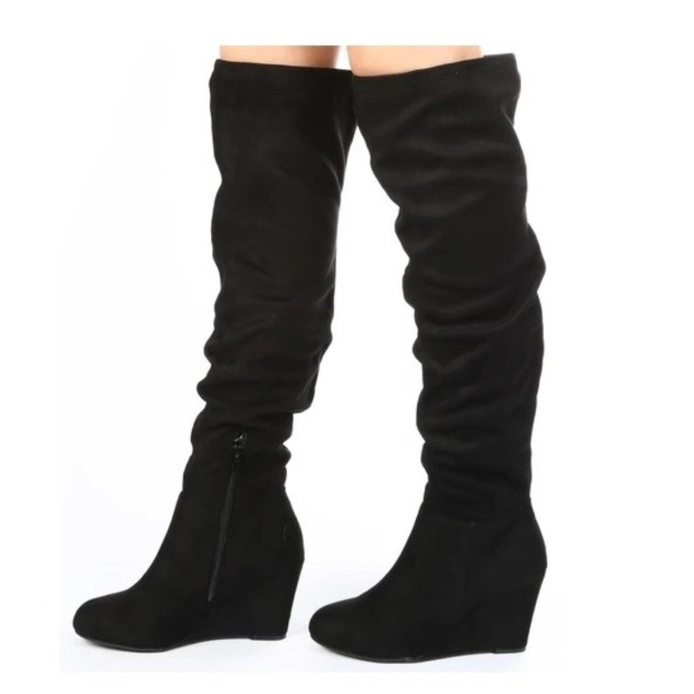 Chinese Laundry Over the Knee Wedge Boot